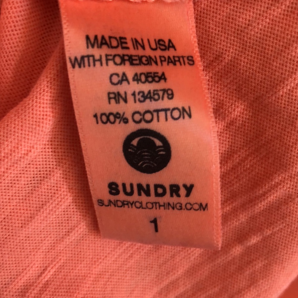 SUNDRY SHORT SLEEVE TEE/EUC - Picture 6 of 13
